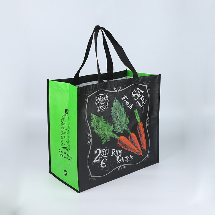 Eco friendly full color laminated recycled RPET bag