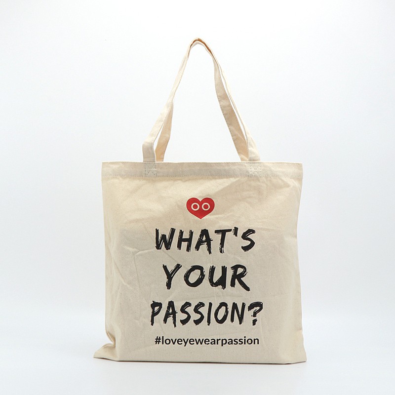 Custom printed natural cotton tote bags 