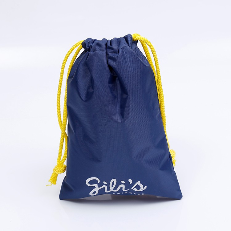 Navy blue 420D polyester cinch bag