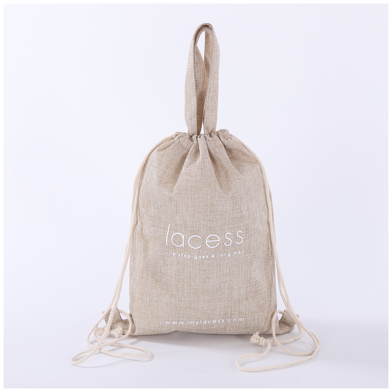 Jute Drawstring Backpack