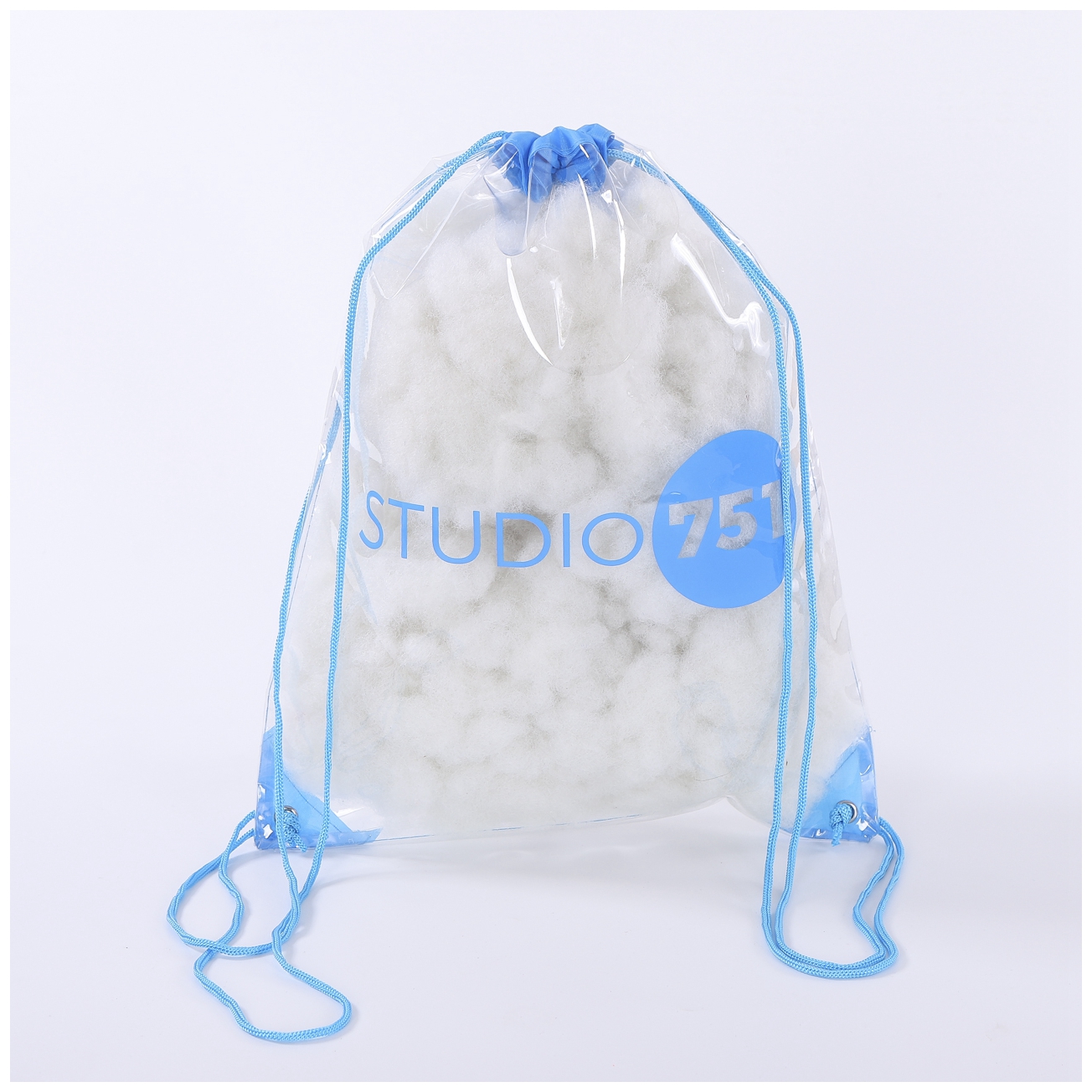 transparent PVC drawstring bag