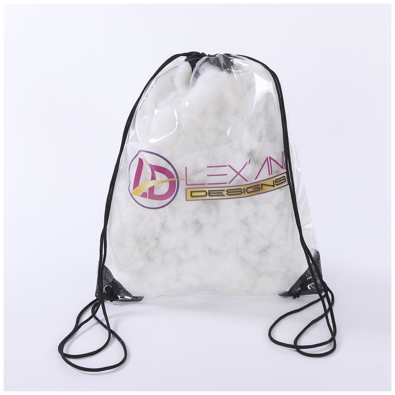 Cheap Transparent PVC Clear Drawstring Backpack Bags